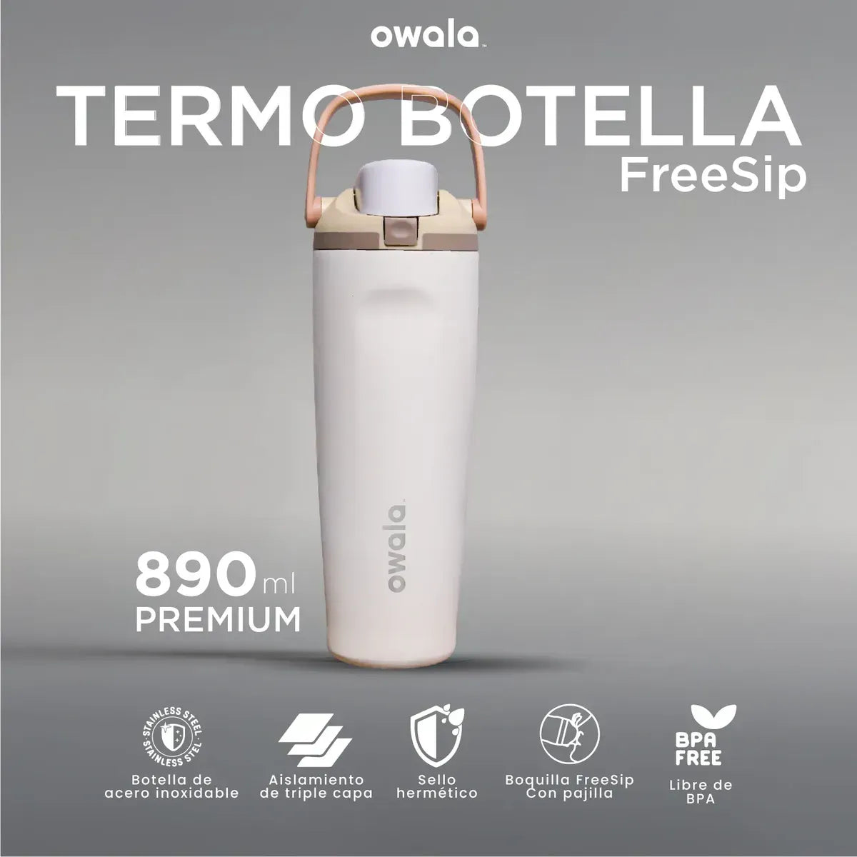 Owala Freesip Termo Botella Acero Inoxidable 890ml